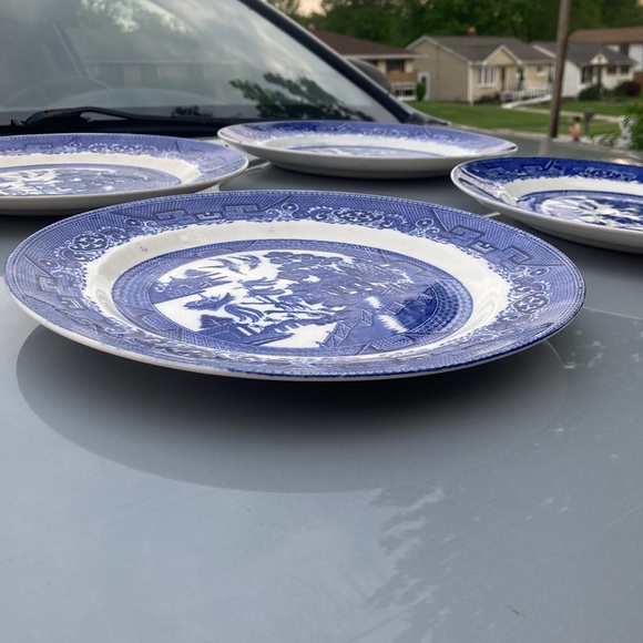 Willow Solian Ware Soho Pottery LTD 9.75” Dinner Plates - Picture 4 of 12